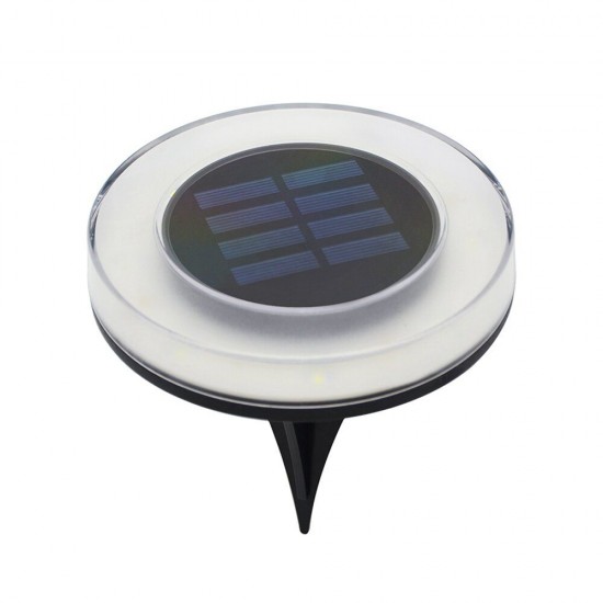 Solar Powered 8 LED Buried Lamp Round Underground Light Waterproof Outdoor Pathway Garden Yard Lawn