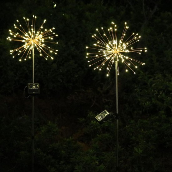 Solar Powered 8 Modes 120 LED Firework Starburst String Light Outdoor Waterproof Lawnscape Lamp DC3V Solar Powered 8 Modes 120 LED Firework Starburst String Light Outdoor Waterproof Lawnscape Lamp DC3V