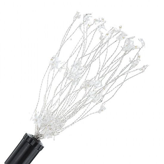 Solar Powered 8 Modes Warm White Sliver Wire Starburst Firework 90LED String Light for Christmas Wedding Garden Solar Powered 8 Modes Warm White Sliver Wire Starburst Firework 90LED String Light for Christmas Wedding Garden