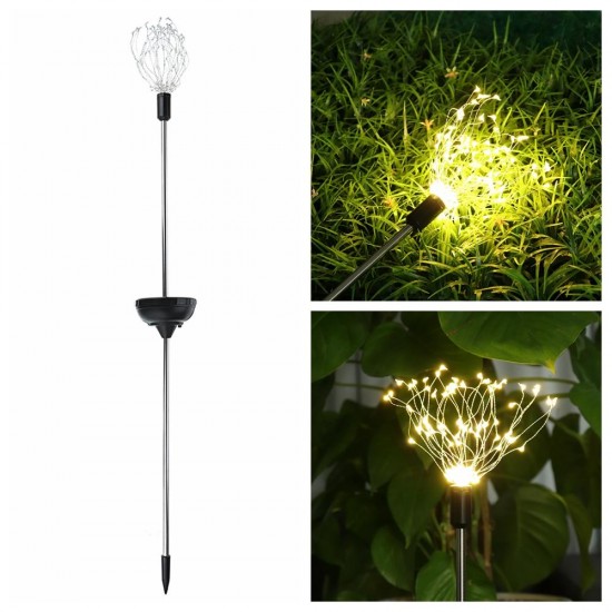 Solar Powered 8 Modes Warm White Sliver Wire Starburst Firework 90LED String Light for Christmas Wedding Garden Solar Powered 8 Modes Warm White Sliver Wire Starburst Firework 90LED String Light for Christmas Wedding Garden