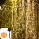 Solar Powered 8 Modes Waterpoof Warm White 200LED Tree Vine Copper Wire String Fairy Holiday Christmas Tree Decorations Lights