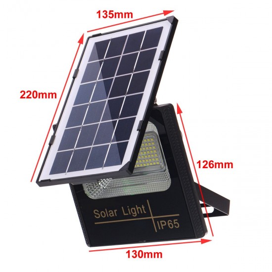 Solar Powered 95LED Street Light Outdoor Flood Lamp Garden Spotlight With Remote Control