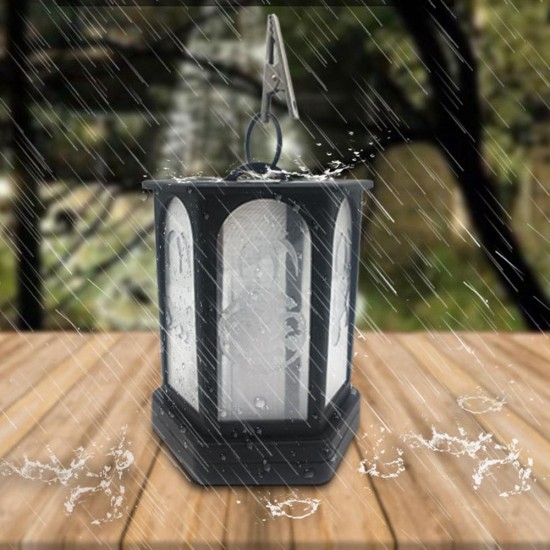 Solar Powered 96 LED Flame Effect Hanging Lantern Light Outdoor Waterproof Garden Lawn Tree Decor