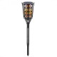 Solar Powered 96 LED Flame Lawn Light Outdoor Waterproof IP65 Garden Path Wall Torch Lamp