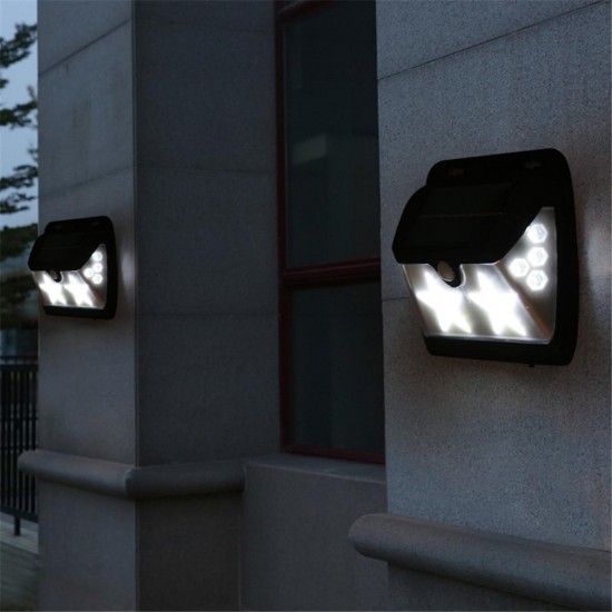 Solar Powered COB LED Star Wall Lamp PIR Motion Sensor Light Waterproof Outdoor Garden Yard Gate
