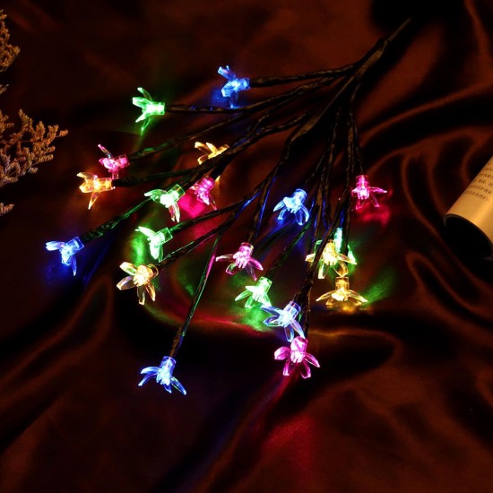 Solar Powered Cherry Blossom Tree Branch Outdoor Waterproof LED String Holiday Light for Patio Decor Solar Powered Cherry Blossom Tree Branch Outdoor Waterproof LED String Holiday Light for Patio Decor