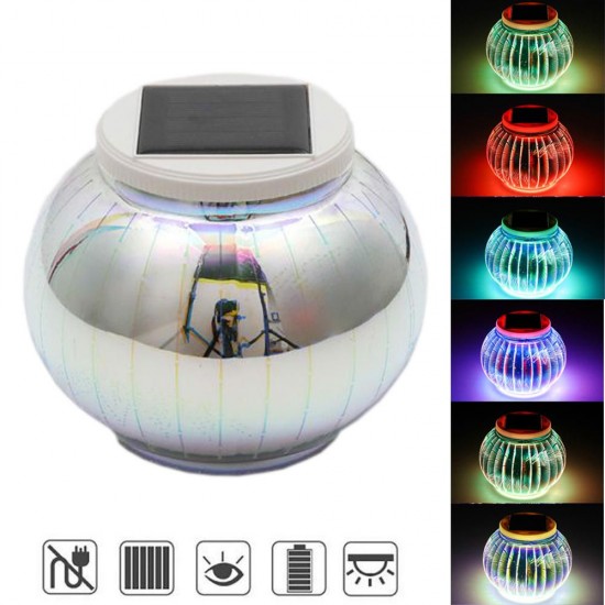 Solar Powered Colorful 3D Lantern Light Sensor LED Lawn Lamp for Garden Yard Outdoor Solar Powered Colorful 3D Lantern Light Sensor LED Lawn Lamp for Garden Yard Outdoor