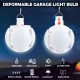 Solar Powered Deformable Outdoor LED Light Bulb Folding Ceiling Work Football UFO Lamp