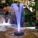 Solar Powered Floating Water Fountain Pump Panel with LED Light for Pool Garden Pond Watering Submersible