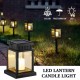 Solar Powered LED Lantern Hanging Light Candle / Copper Wire Yard Outdoor Garden Lamp