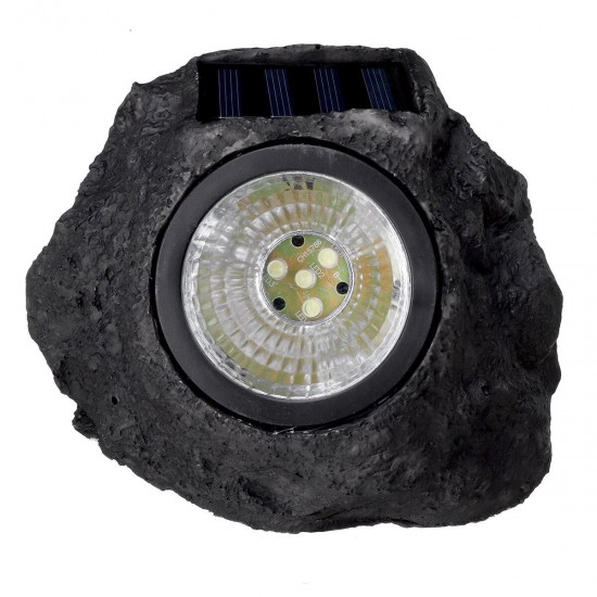 Solar Powered LED Light Waterproof Stone Spot Lamp Garden Spotlight Outdoor Lighting