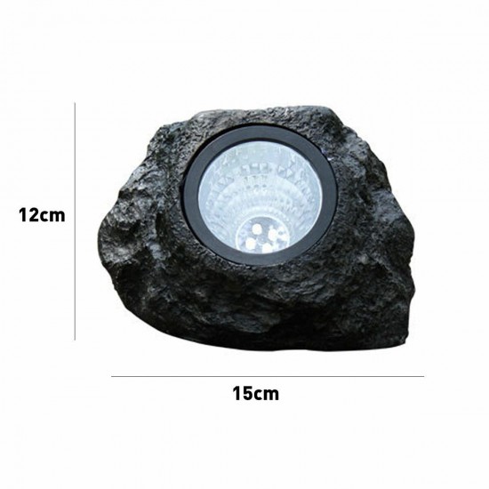 Solar Powered LED Light Waterproof Stone Spot Lamp Garden Spotlight Outdoor Lighting