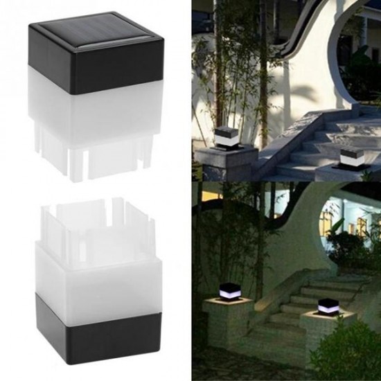 Solar Powered LED Square White Light For Fence Post Pool Garden Outdoor Decor Solar Powered LED Square White Light For Fence Post Pool Garden Outdoor Decor