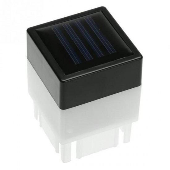 Solar Powered LED Square White Light For Fence Post Pool Garden Outdoor Decor