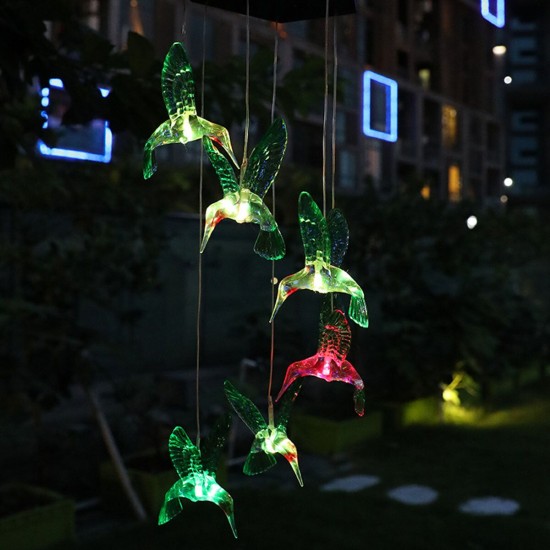 Solar Powered LED Wind Chime Light Color Changing Garden Lamp Outdoor Tree Decor Solar Powered LED Wind Chime Light Color Changing Garden Lamp Outdoor Tree Decor