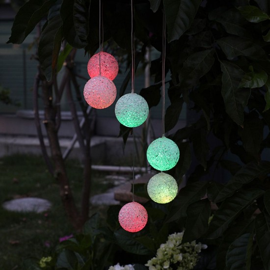 Solar Powered LED Wind Chime Light Color Changing Garden Lamp Outdoor Tree Decor Solar Powered LED Wind Chime Light Color Changing Garden Lamp Outdoor Tree Decor