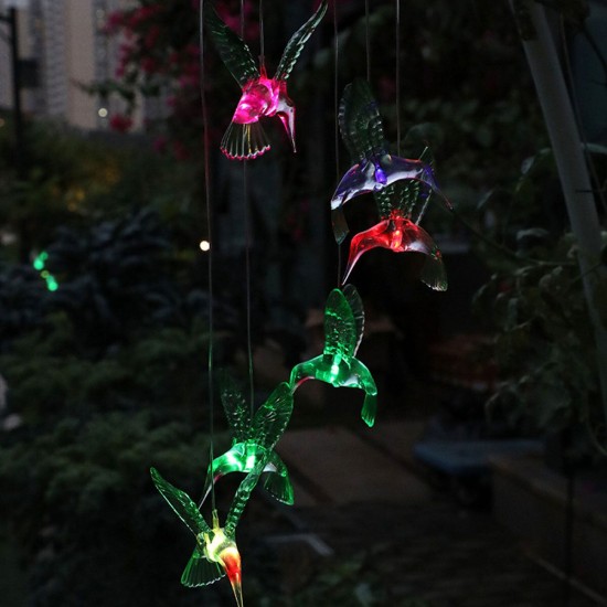 Solar Powered LED Wind Chime Light Color Changing Garden Lamp Outdoor Tree Decor Solar Powered LED Wind Chime Light Color Changing Garden Lamp Outdoor Tree Decor