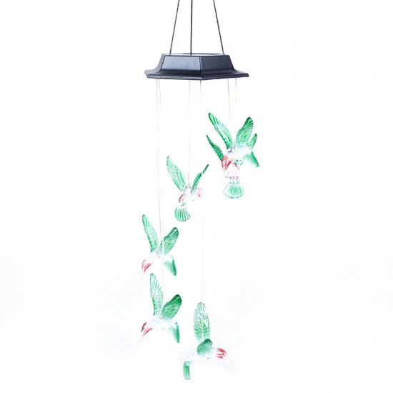 Solar Powered LED Wind Chime Light Color Changing Garden Lamp Outdoor Tree Decor Solar Powered LED Wind Chime Light Color Changing Garden Lamp Outdoor Tree Decor