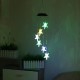 Solar Powered LED Wishing Bottle Wind Chime Hanging Light Color Changing Lamp Garden Decor Room
