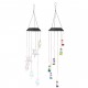 Solar Powered LED Wishing Bottle Wind Chime Hanging Light Color Changing Lamp Garden Decor Room