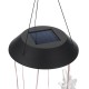 Solar Powered LED Wishing Bottle Wind Chime Hanging Light Color Changing Lamp Garden Decor Room