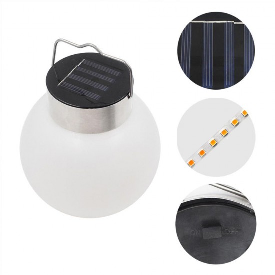 Solar Powered Light Control Waterproof Ball Shaped Flame Hanging Light for Garden Landscape Decor