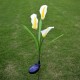 Solar Powered Lily Flower Garden Stake Landscape Lamp Outdoor Yard LED Light Decor