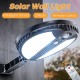 Solar Powered PIR Motion Sensor LED Wall Light Waterproof Street Lamp Outdoor Decor with Remote Control