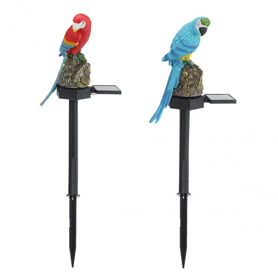 Solar Powered Parrot LED Landscape Lamp Waterproof Garden Outdoor Path Light