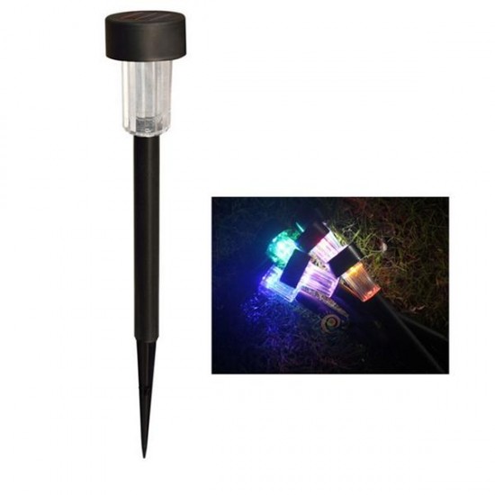 Solar Powered Plastic LED Lawn Light Waterproof Outdoor Garden Landscape Yard Path Lamp