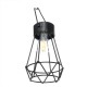 Solar Powered Retro Vintage Hanging Metal Cage Light Outdoor Garden Lantern With Bulb