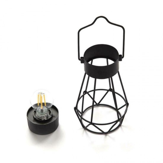 Solar Powered Retro Vintage Hanging Metal Cage Light Outdoor Garden Lantern With Bulb Solar Powered Retro Vintage Hanging Metal Cage Light Outdoor Garden Lantern With Bulb