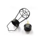 Solar Powered Retro Vintage Hanging Metal Cage Light Outdoor Garden Lantern With Bulb