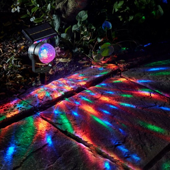 Solar Powered Rotating LED Projection Light Colorful Garden Lawn Lamp Waterproof Outdoor Lighting Solar Powered Rotating LED Projection Light Colorful Garden Lawn Lamp Waterproof Outdoor Lighting