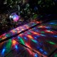 Solar Powered Rotating LED Projection Light Colorful Garden Lawn Lamp Waterproof Outdoor Lighting