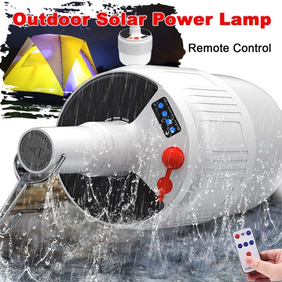 Solar Powered Shed 24/42LED Light Bulb Rechargeable Portable Hanging Hook Tent Camping Emergency Lamp