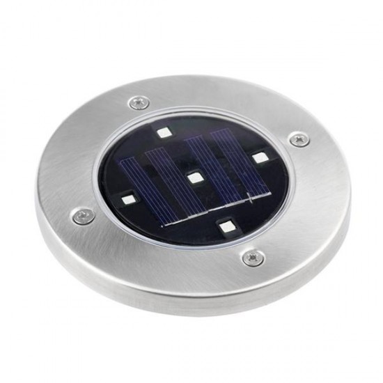 Solar Powered Stainless 5 LED Ground Buried Light Waterproof for Outdoor Garden Path Decor