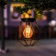 Solar Powered Vintage LED Lantern Hanging Light Outdoor Garden Yard Lamp Decor