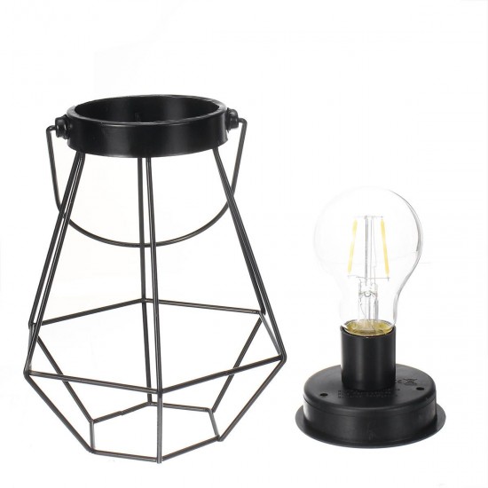 Solar Powered Vintage LED Lantern Hanging Light Outdoor Garden Yard Lamp Decor