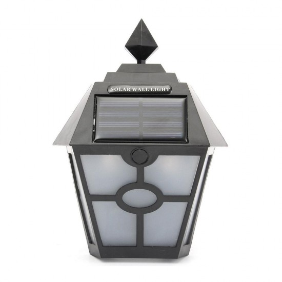 Solar Powered Wall Light Mount LED Landscape Fence Yard Garden Path Lamp Outdoor