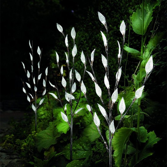 Solar Powered Waterproof 60 LED Branch Tree Leaf Garden Lawn Light Outdoor Landscape Lamp