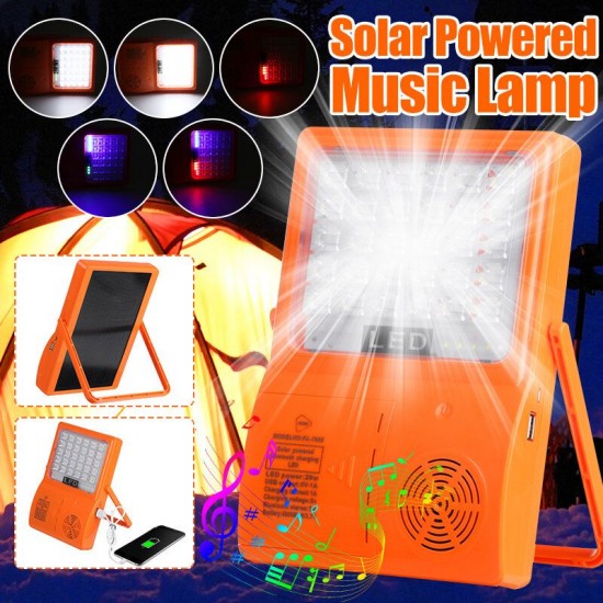 Solar Powered bluetooth Music LED Tent Lamp Outdoor USB Portable Camping Emergency Light Solar Powered bluetooth Music LED Tent Lamp Outdoor USB Portable Camping Emergency Light