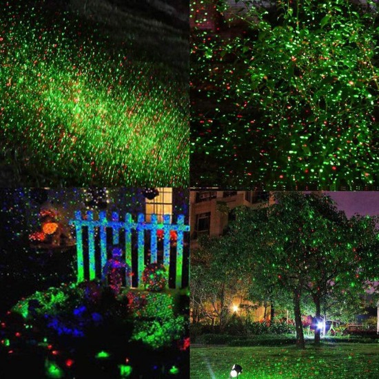 Solar powered LED Laser Projector Disco Light Waterproof Christmas Party Lights Outdoor Garden