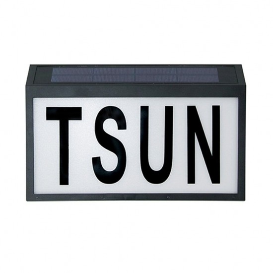 Doorplate Outdoor LED Solar Light Address Numbers Letters Waterproof Lamp Home Letter Number Stickers House Number Wall Lamp