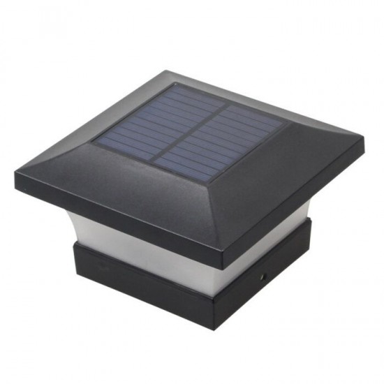 LED Solar Power Garden Light Square Post Lights IP65 Waterproof Column Light for Outdoor Garden Courtyard Porch Wall Lamp