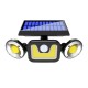 Three-head Induction 83 COB LED Solar Wall Street Light Pathway Garden Lamp for Outdoor Use