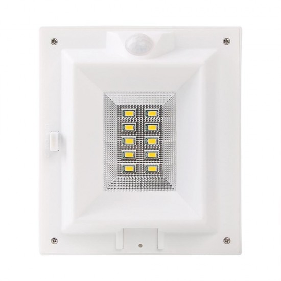 Waterproof 10 LED Outdoor Solar Powered PIR Motion Sensor Security Wall Light Mounting Pole Fit Home