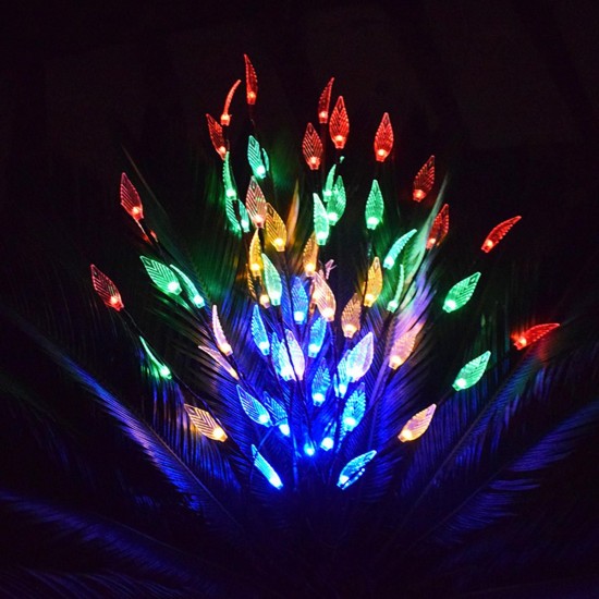 Waterproof Colorful Branch Tree Leaf Garden Lawn LED Solar Light Outdoor Landscape Lamp