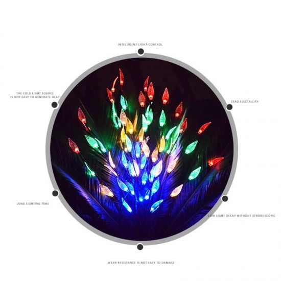 Waterproof Colorful Branch Tree Leaf Garden Lawn LED Solar Light Outdoor Landscape Lamp Waterproof Colorful Branch Tree Leaf Garden Lawn LED Solar Light Outdoor Landscape Lamp