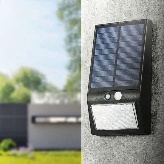 Waterproof IP65 PIR Sensor 24 LED Solar Light White/Black Shade White Light Wall Lamp Outdoor Genden Waterproof IP65 PIR Sensor 24 LED Solar Light White/Black Shade White Light Wall Lamp Outdoor Genden